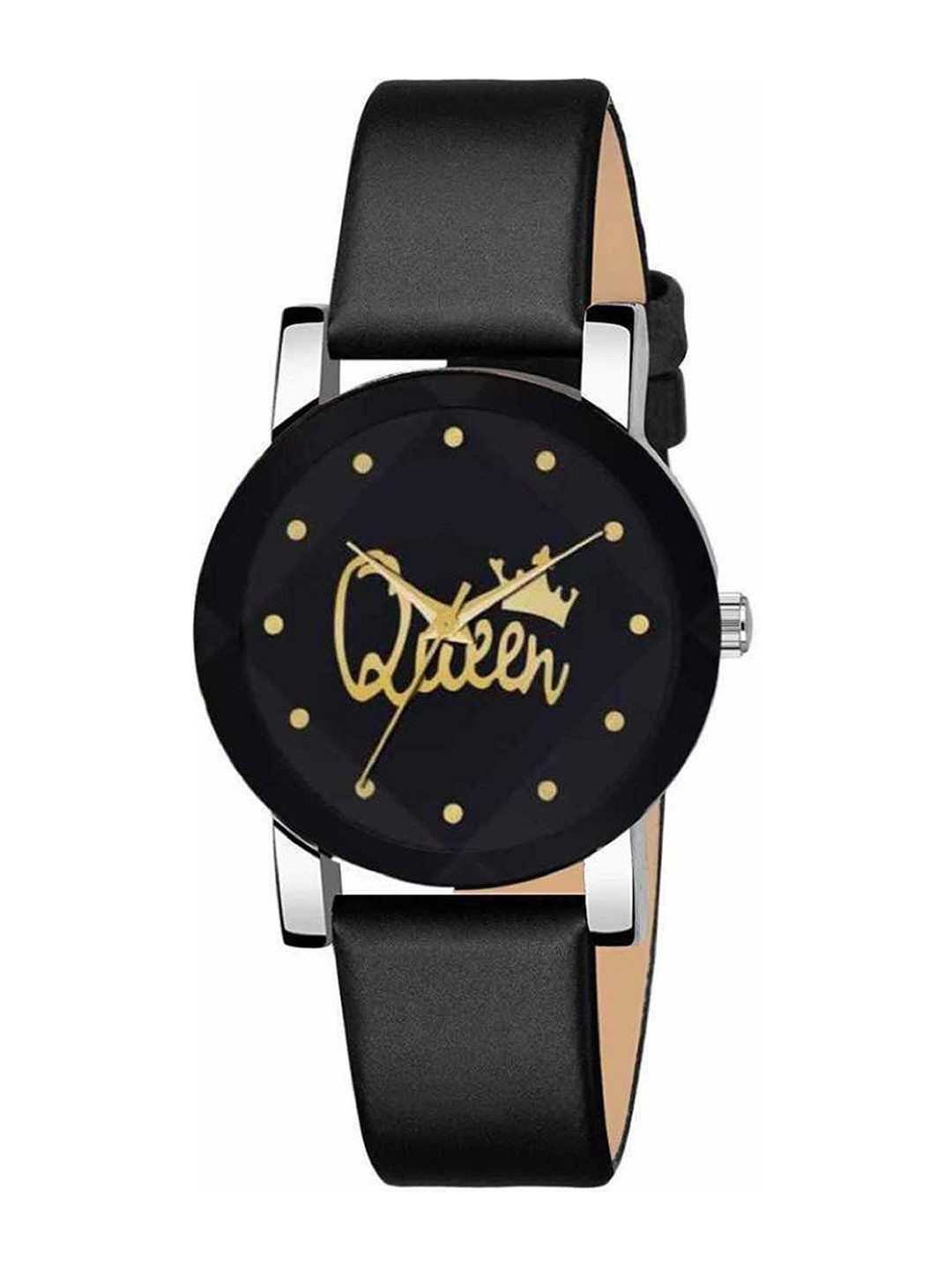 Miss Perfect Women Embellished Dial & Leather Bracelet Style Straps Analogue Watch mm385