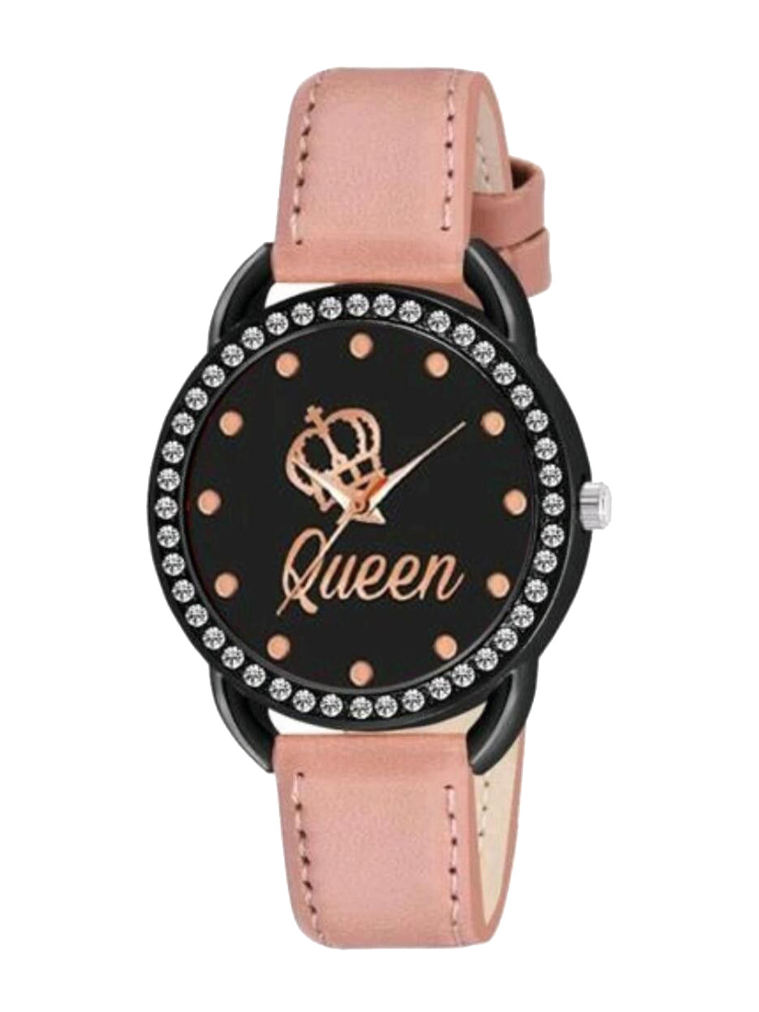 Miss Perfect Women Embellished Dial & Leather Wrap Around Straps Analogue Watch Cvv206