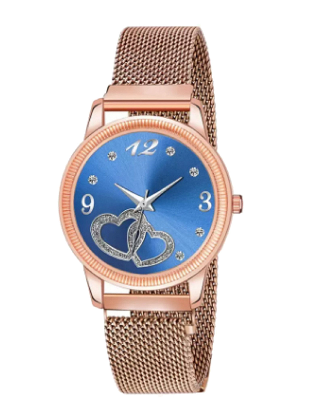 Miss Perfect Women Embellished Dial & Bracelet Style Straps Analogue Watch DF169