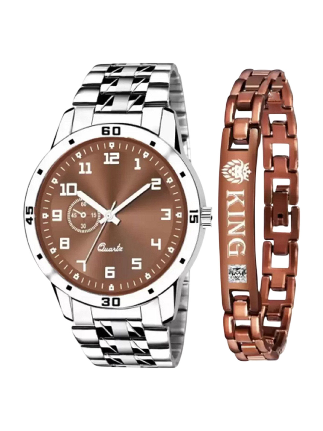 Miss Perfect Men Dial & Bracelet Style Straps Analogue Watch jk_771