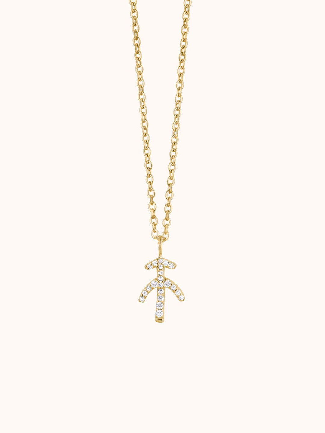 KYMEE 18K Gold Vermeil Sparkling Tree Design Pendant With Chain