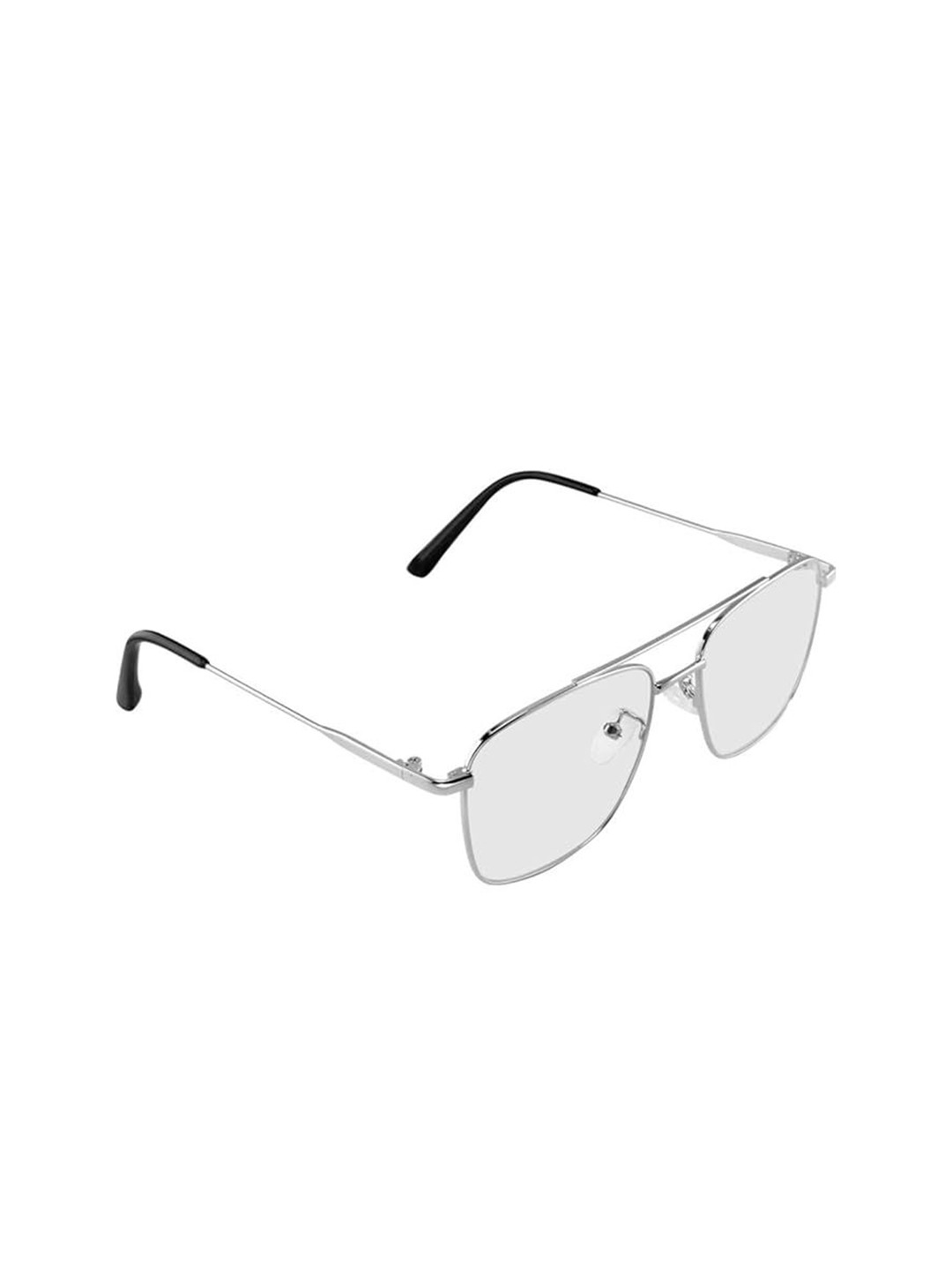 Mast & Harbour Unisex Rectangle Sunglasses with UV Protected Lens MAST&HARBOUR-3076-SILVER