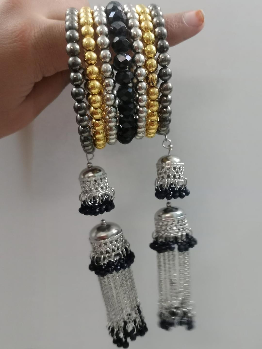 Grace Collections Silver Metal Bracelet