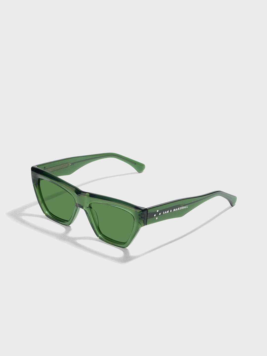 SAM & MARSHALL Unisex 400% UV Protection Polarized Cateye Sunglasses FALCON_GREEN_2992