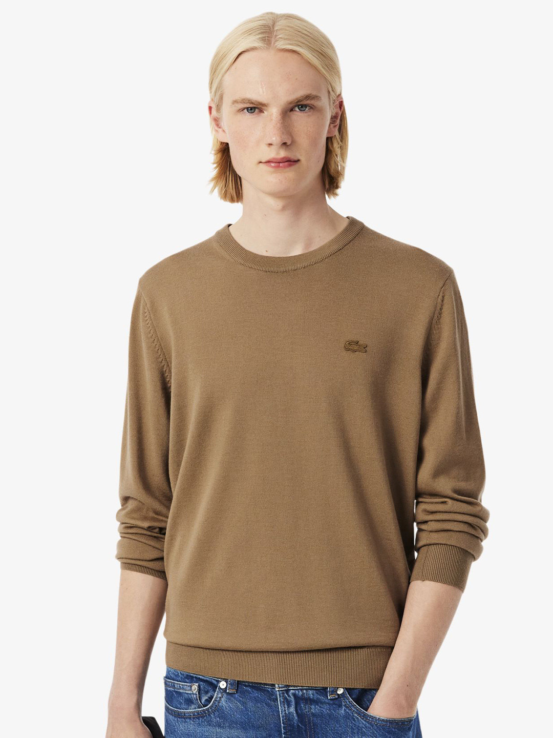 Lacoste Men Merino Wool Crew Neck Sweater