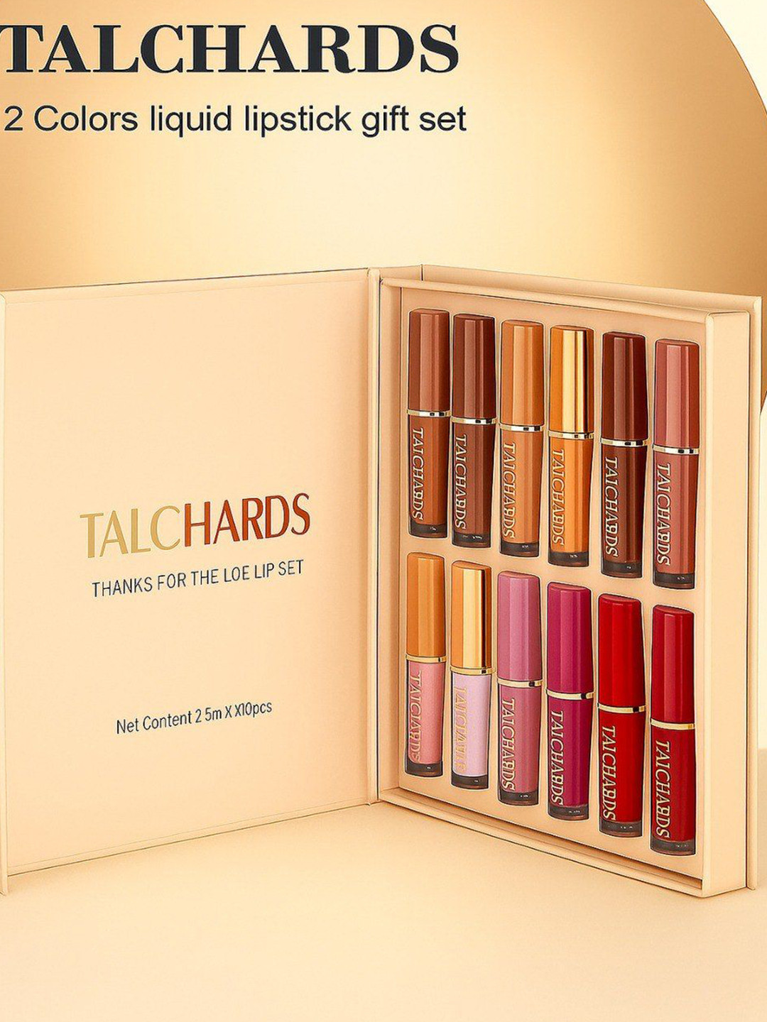 Talchards Set Of 12 Matte Liquid Lipstick - 2.5 ml Each