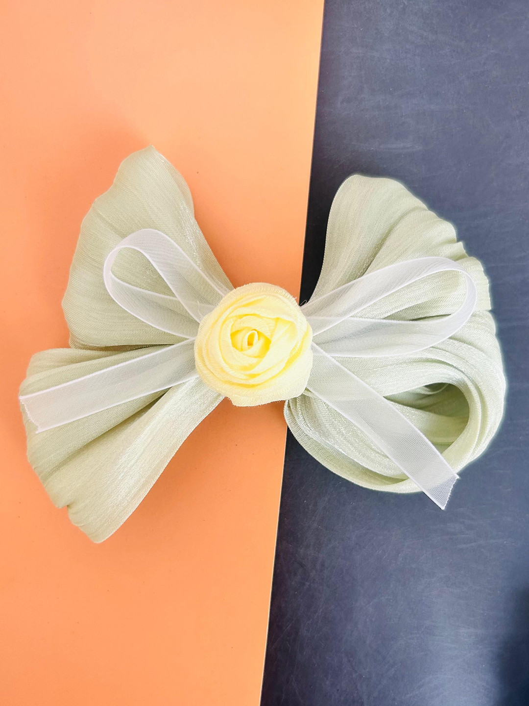 Radhya Accessories Women Rosy Garden Hair Bow Clip