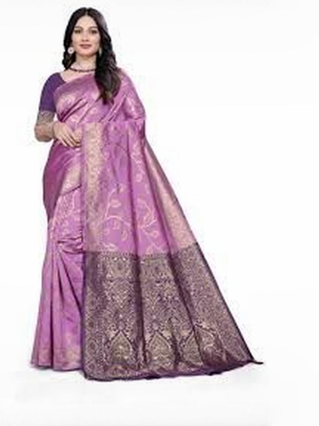 SAPTAK FASHION Woven Design Zari Kanjeevaram Saree