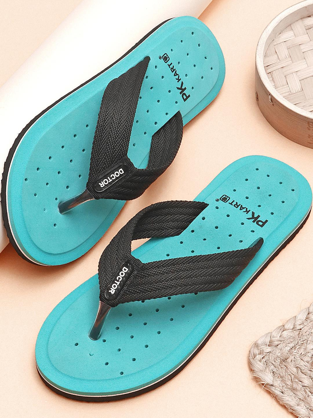 PKKART Men Blue EVA Thong Flip-Flops