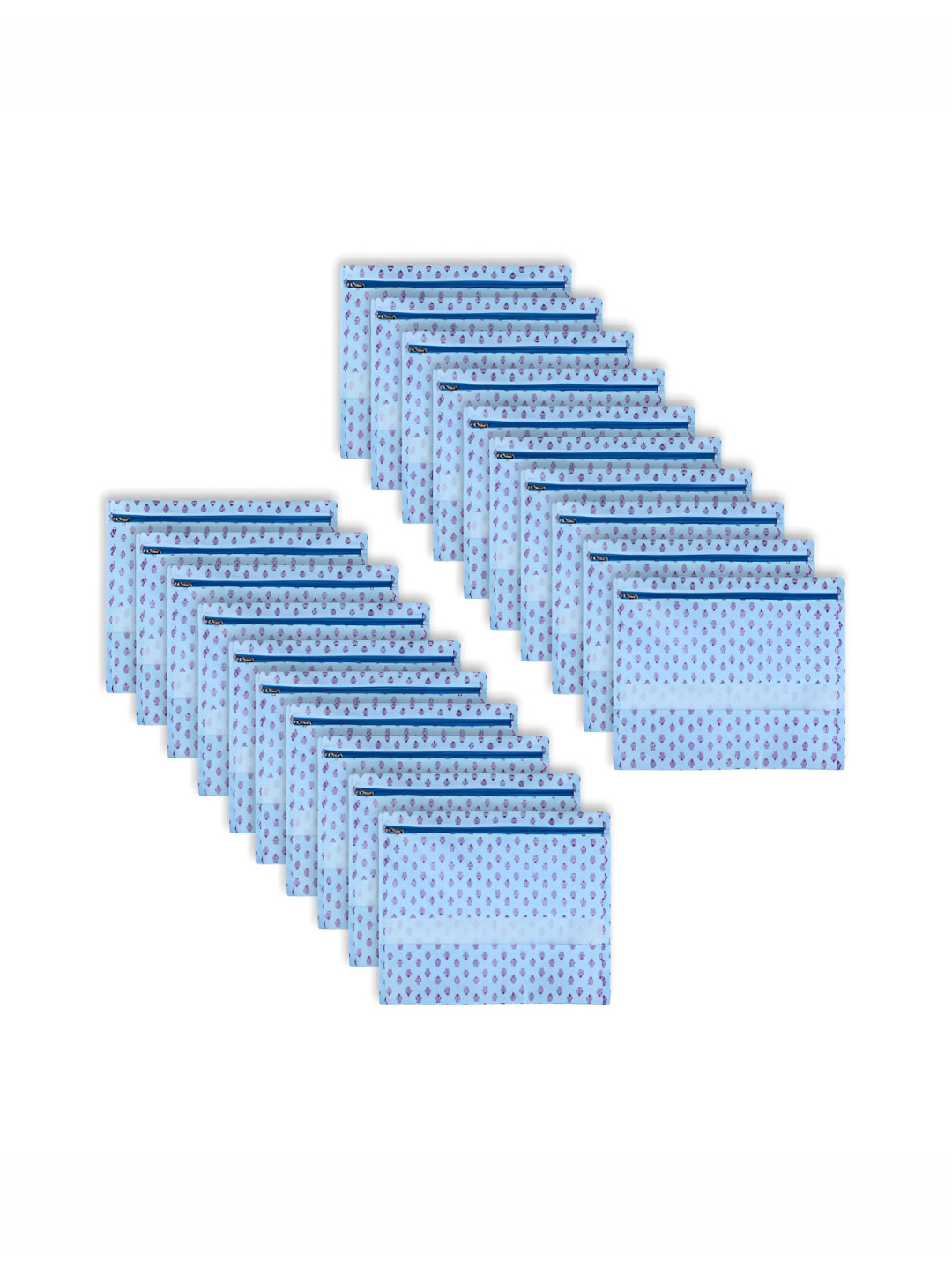 Aura Blue 20 Pieces Wardrobe Drawer Organisers