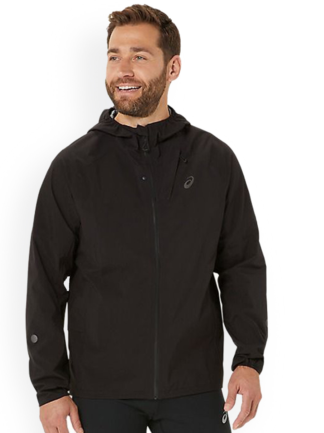 ASICS Men Hooded Solid Lightweight Sporty Jacket