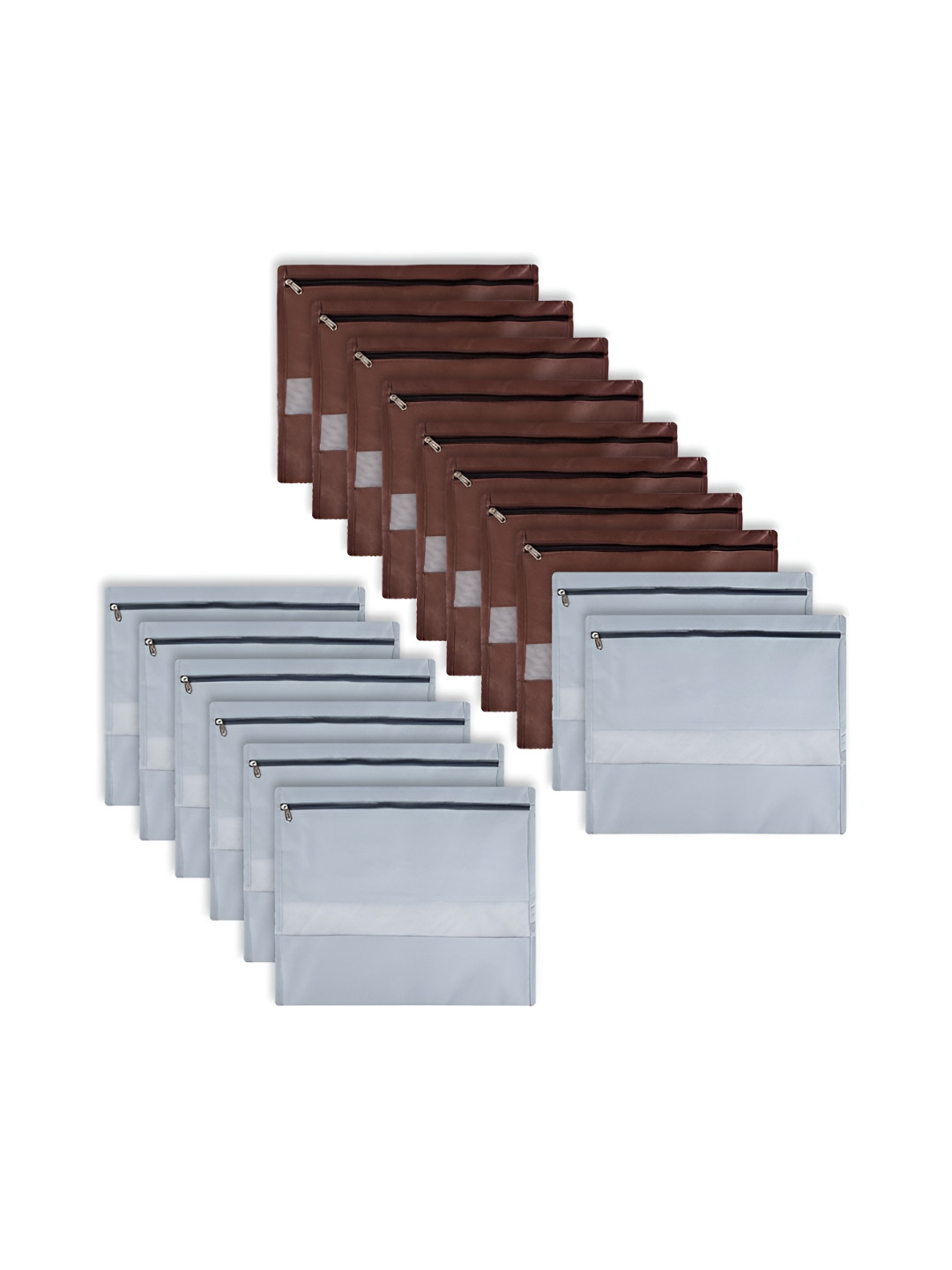 Aura Brown & Grey 16 Pieces Drawer Organisers