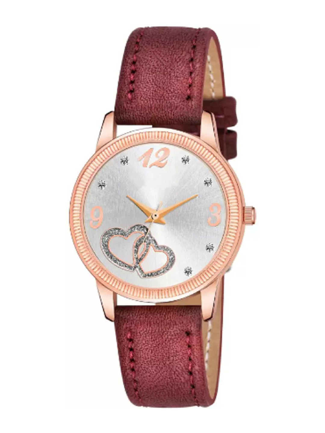 Miss Perfect Women Embellished Dial & Leather Straps Analogue Watch PL468