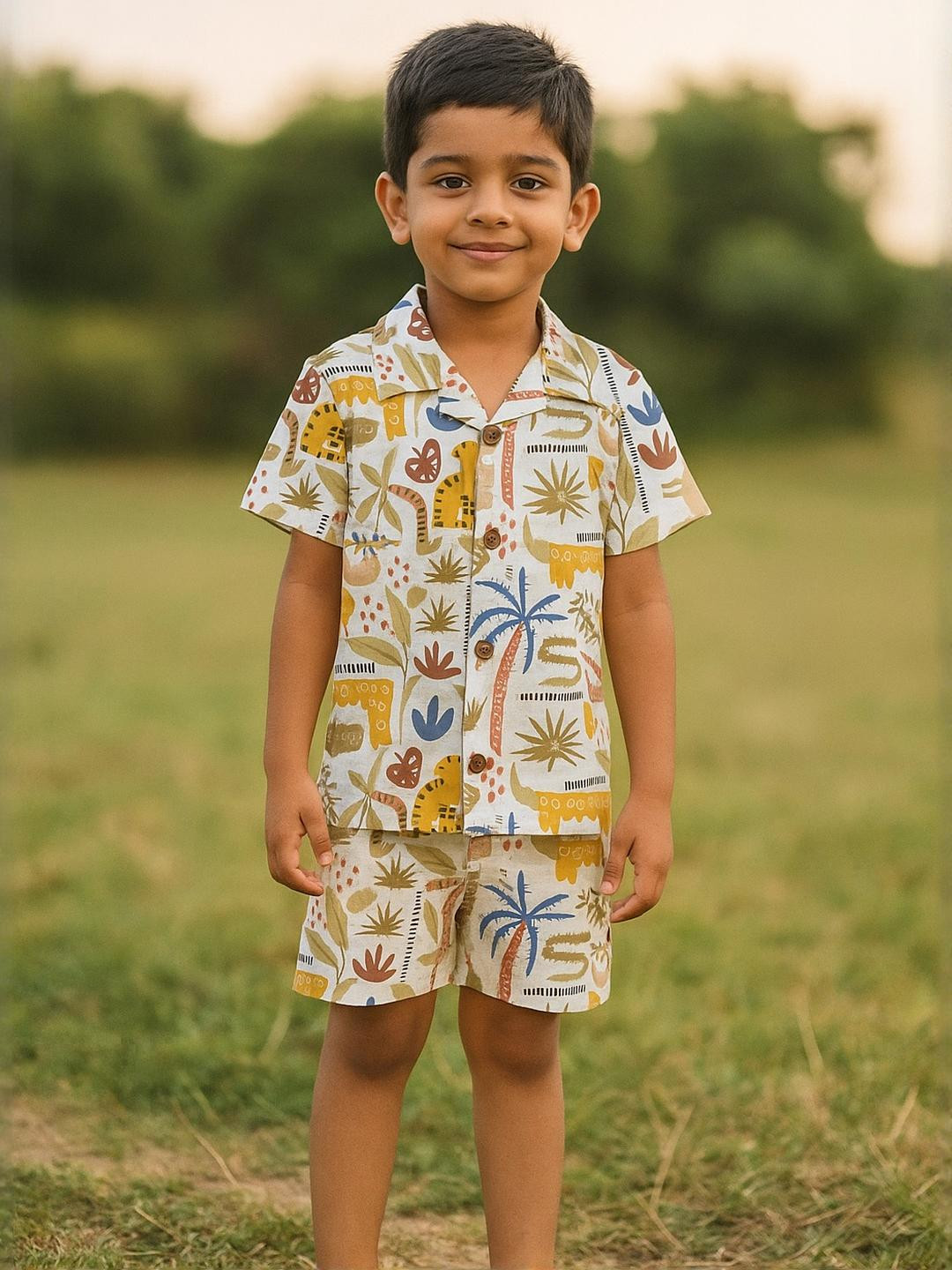 IRSIA Boys Printed Shirt with Shorts