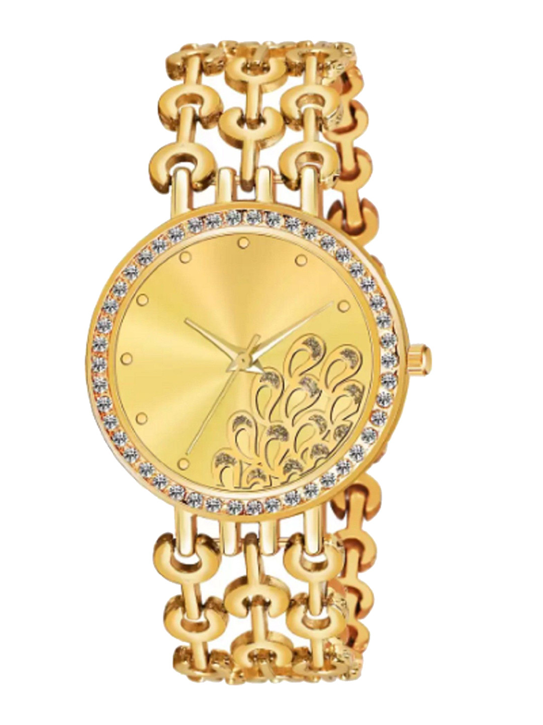 Miss Perfect Women Embellished Dial & Bracelet Style Straps Analogue Watch jk2162