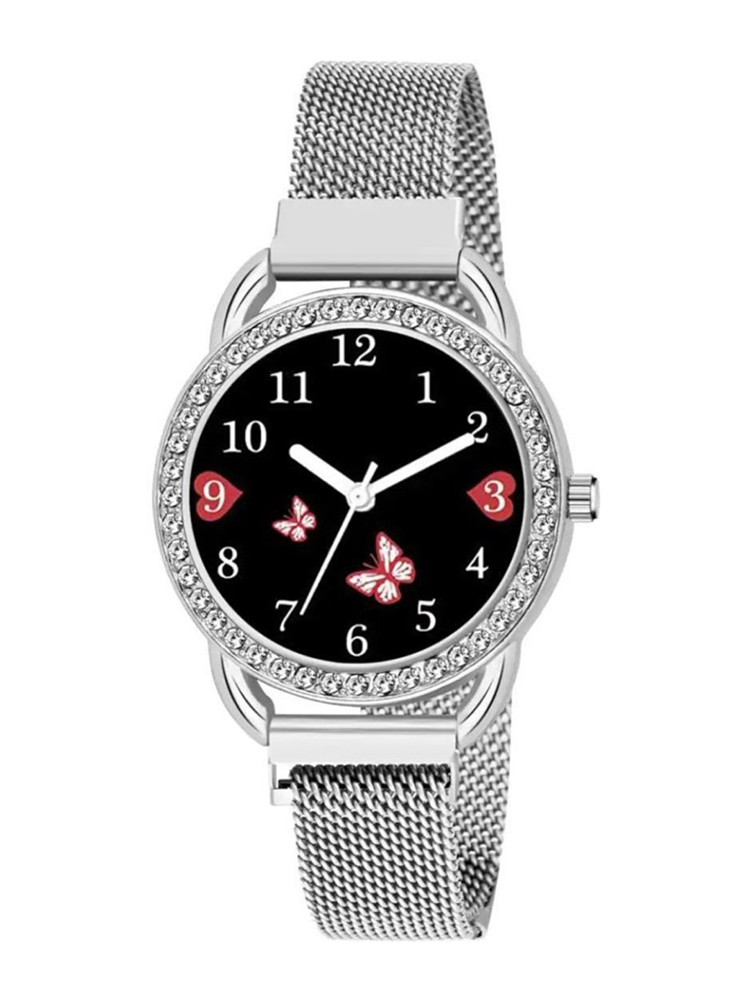 Miss Perfect Women Embellished Dial & Bracelet Style Straps Analogue Watch jk666