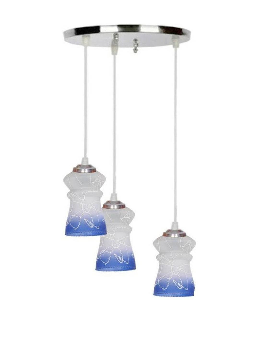 SOMIL Blue Glass Cylinder Ceiling Lamps