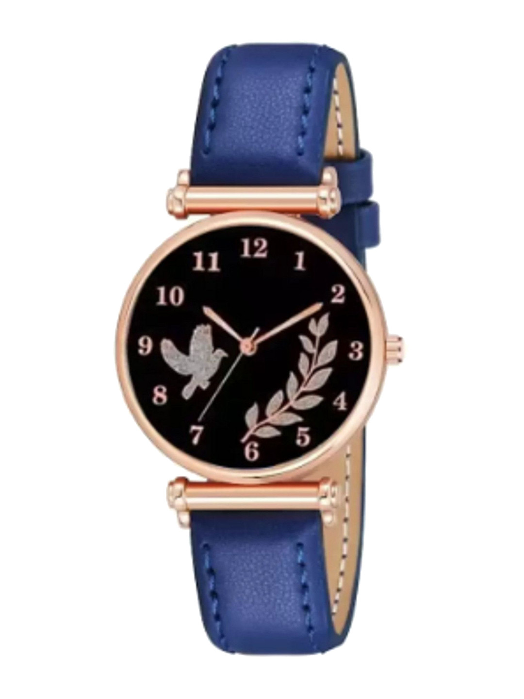 Miss Perfect Women Printed Dial & Leather Textured Straps Analogue Watch QE154