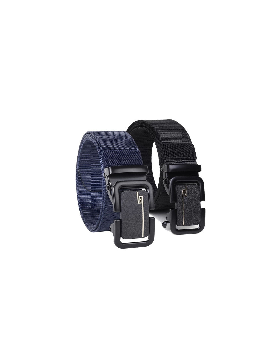 SHOPGLOBAL Men Textured Pack Of 2 Leather Belt