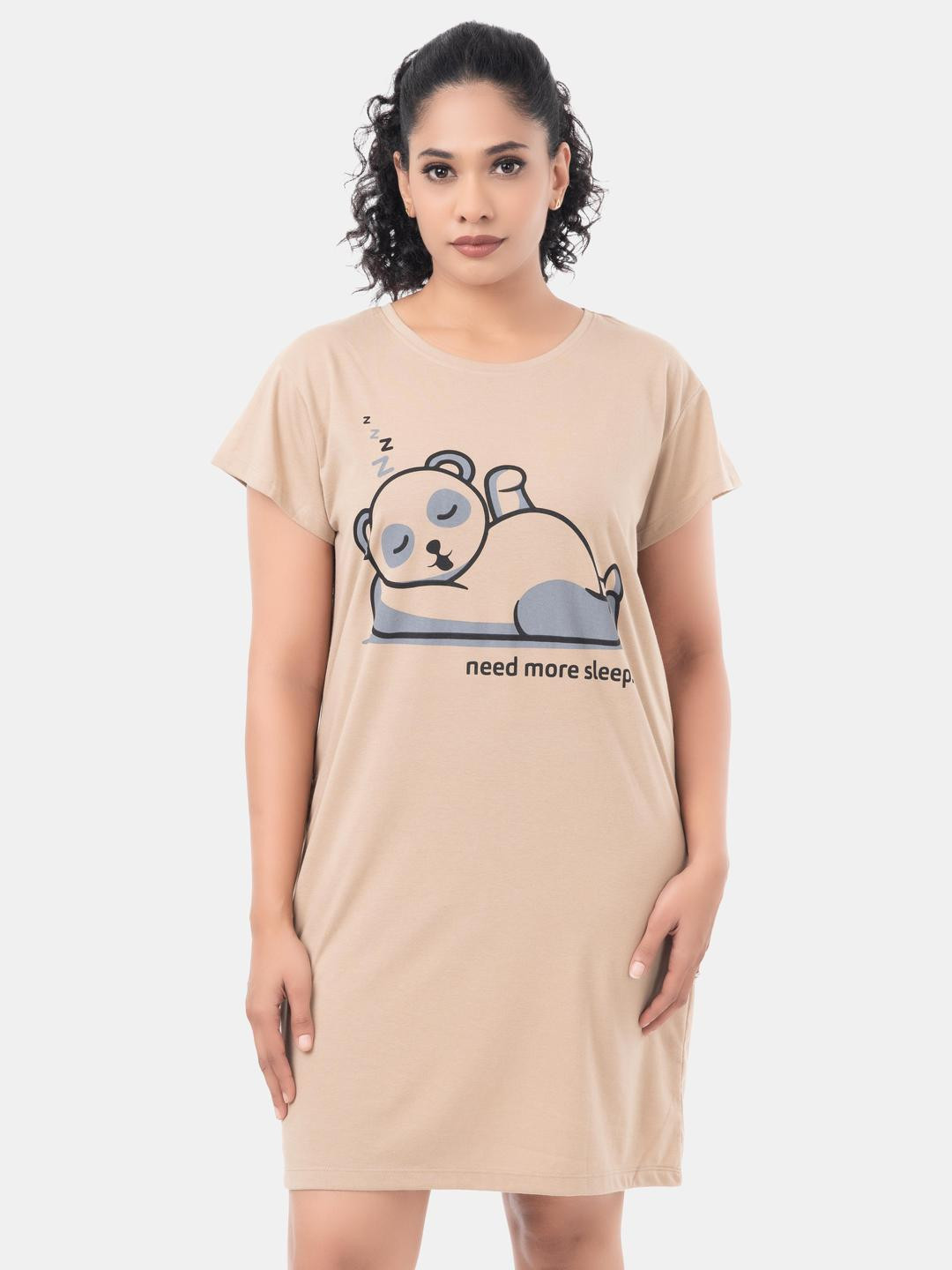 Digsel Cool Cotton Women Printed Everyday Nightdress