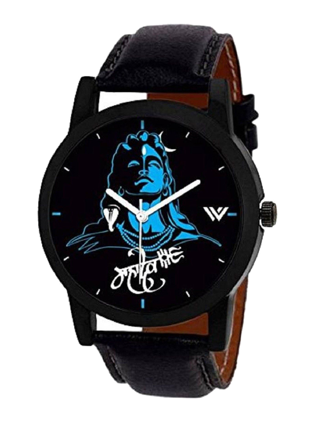 Miss Perfect Men Printed Dial & Leather Straps Analogue Watch JK375