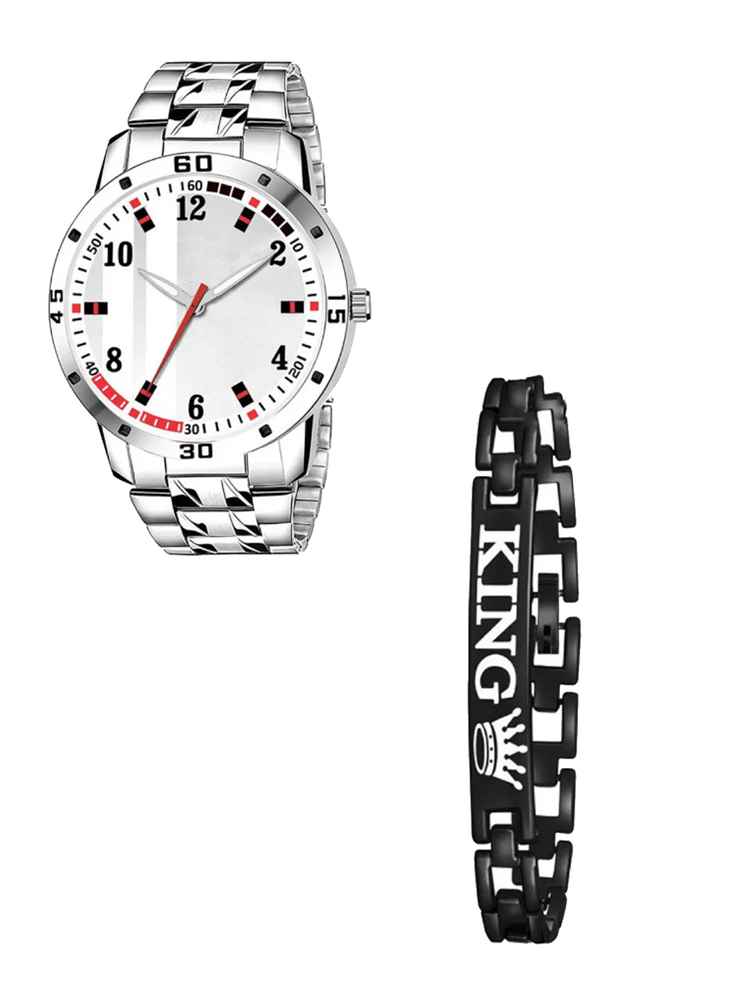 Miss Perfect Men Watch & Bracelet Watch Gift Set jk_732