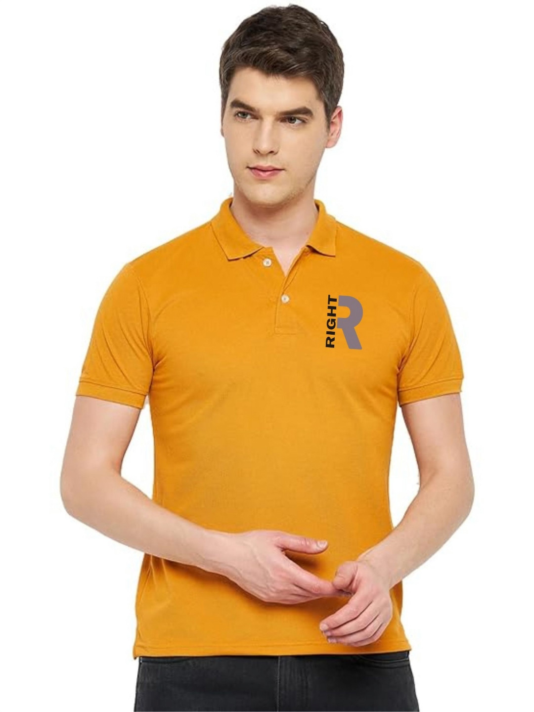 John Peters Typography Printed Polo Collar Dri-FIT T-shirt