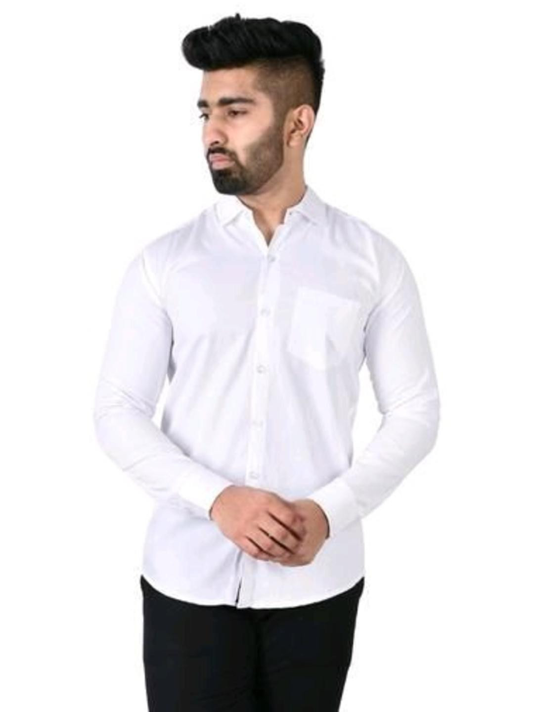 Eleni Trendz Men White Cotton Casual Shirts