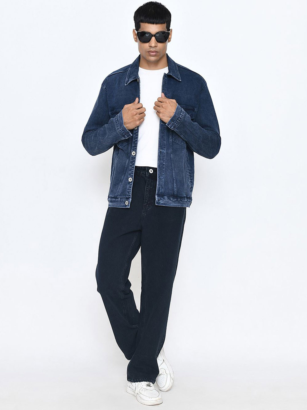 PASSPORT JEANS Men Spread Collar Solid Denim Jacket