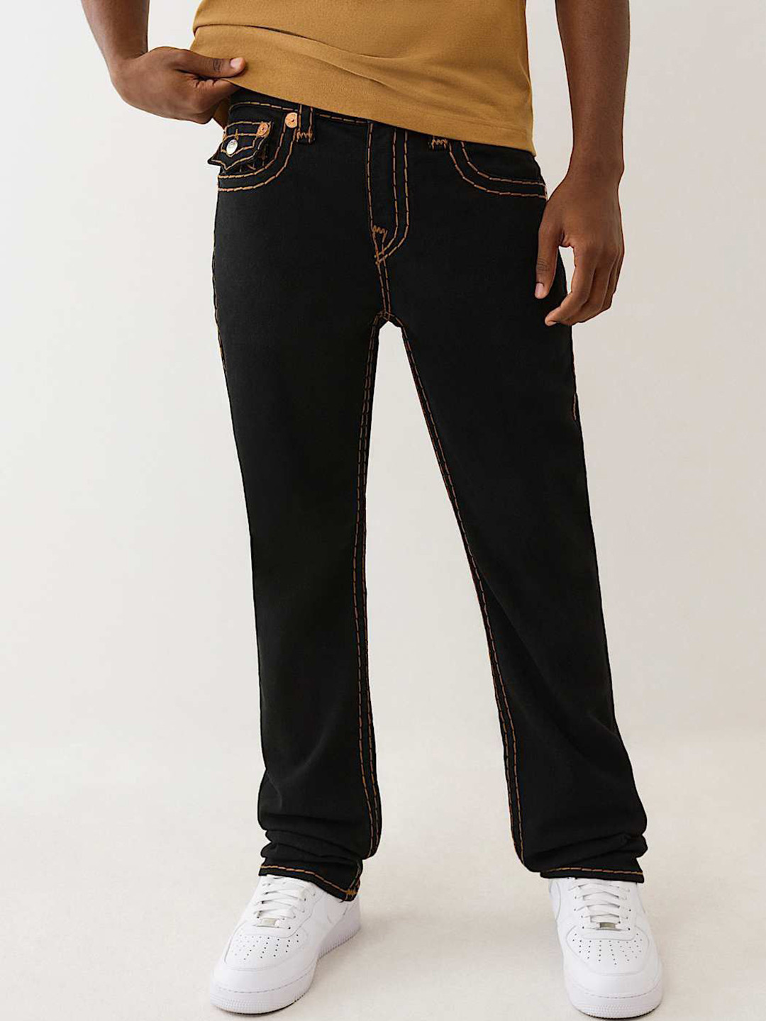 True Religion Men Ricky Super T Straight Fit Mid-Rise Jeans