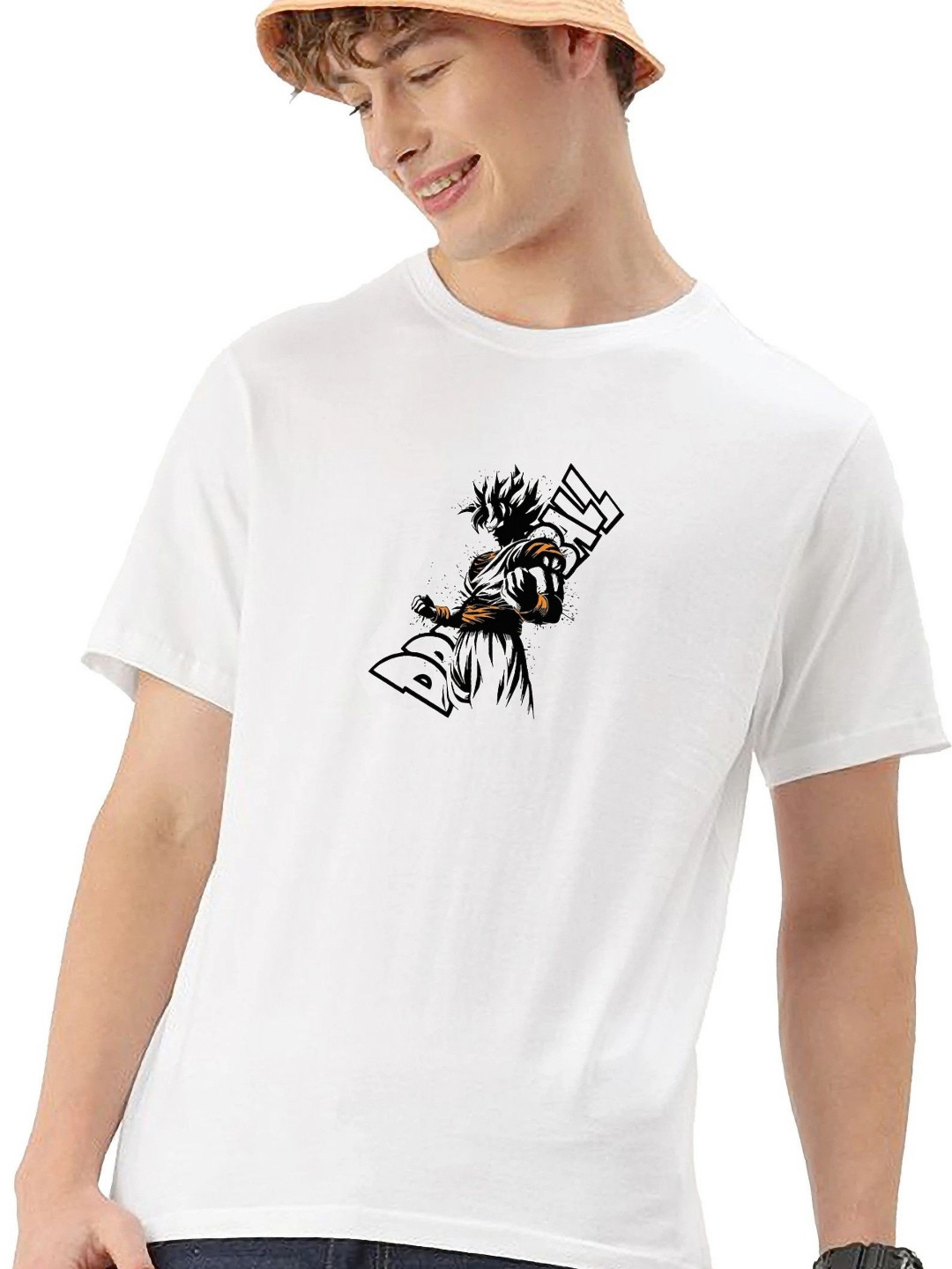 JUARI BE A GENTLEMAN Men Dragon Ball Z Graphic Printed Round Neck Cotton T-shirt