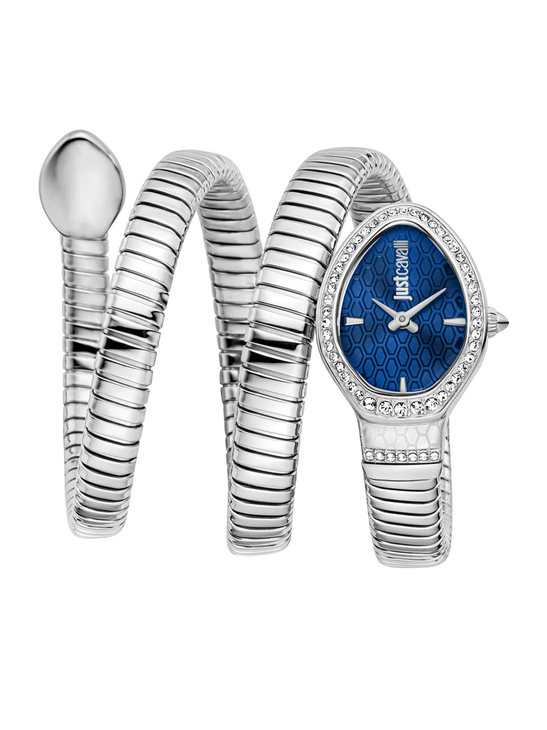 Just Cavalli Women Textured Dial & Stainless Steel Straps Analogue Watch JC1L372M0015