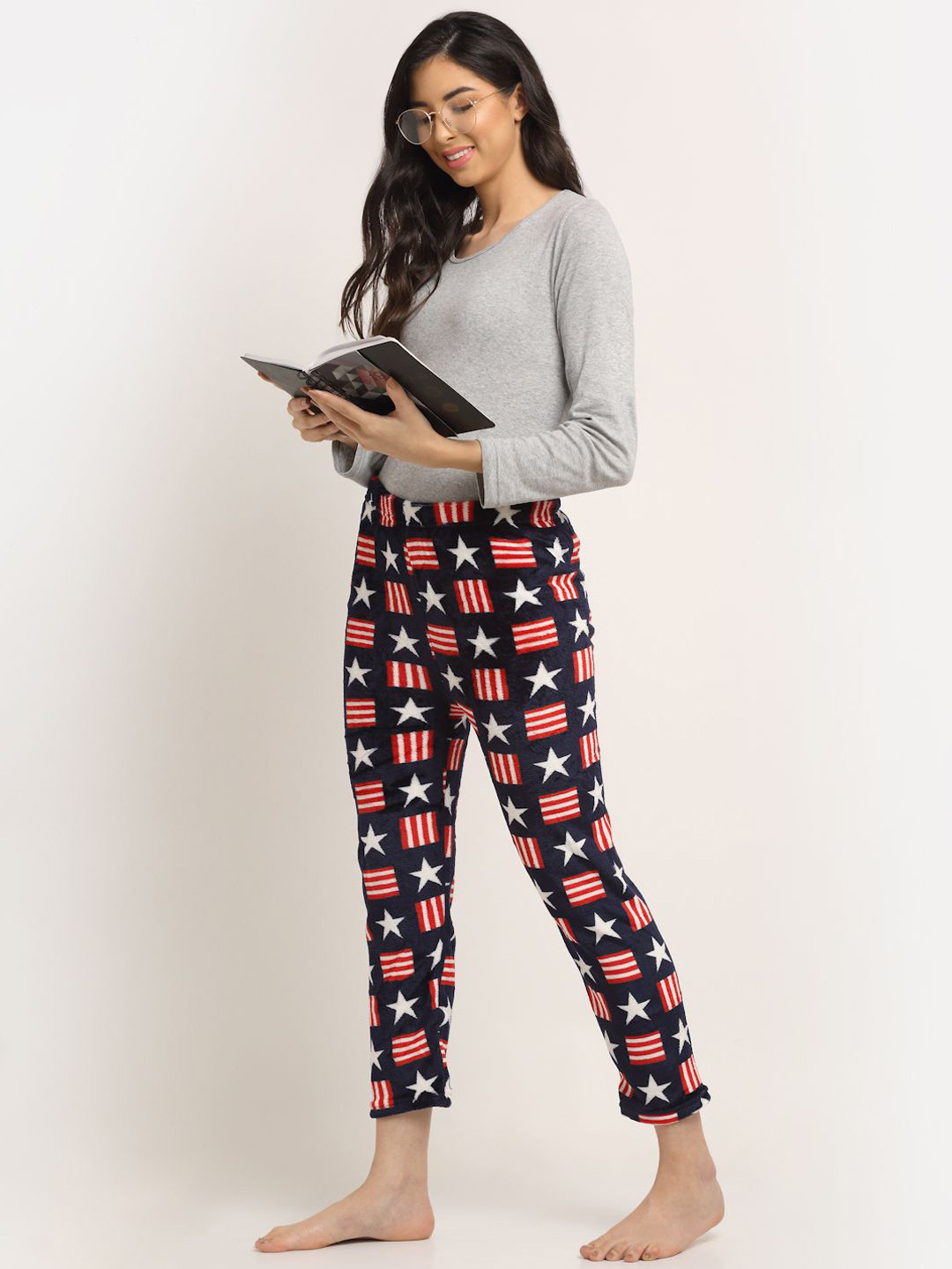 ETC X fwd Women Printed Mid Rise Slim Lounge Pant