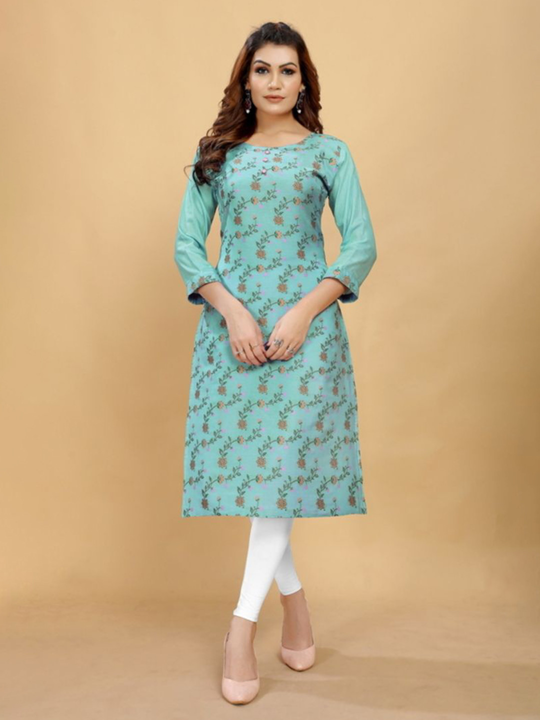 TRENDING KART WomenFloral Printed Straight Kurta