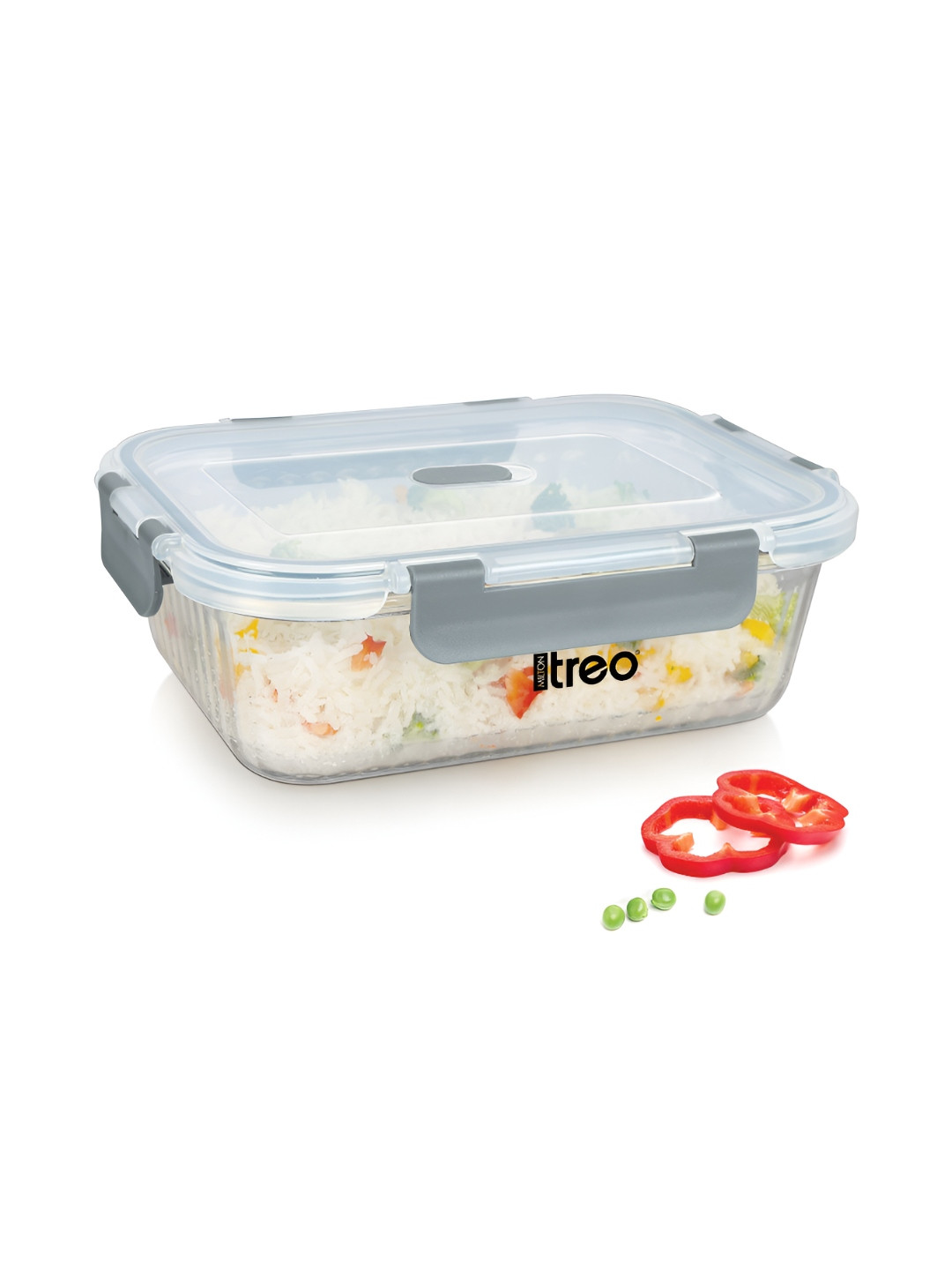 Treo Clip Fresh RIB 1040 ml Premium High Borosilicate Glass Container with Air Vent