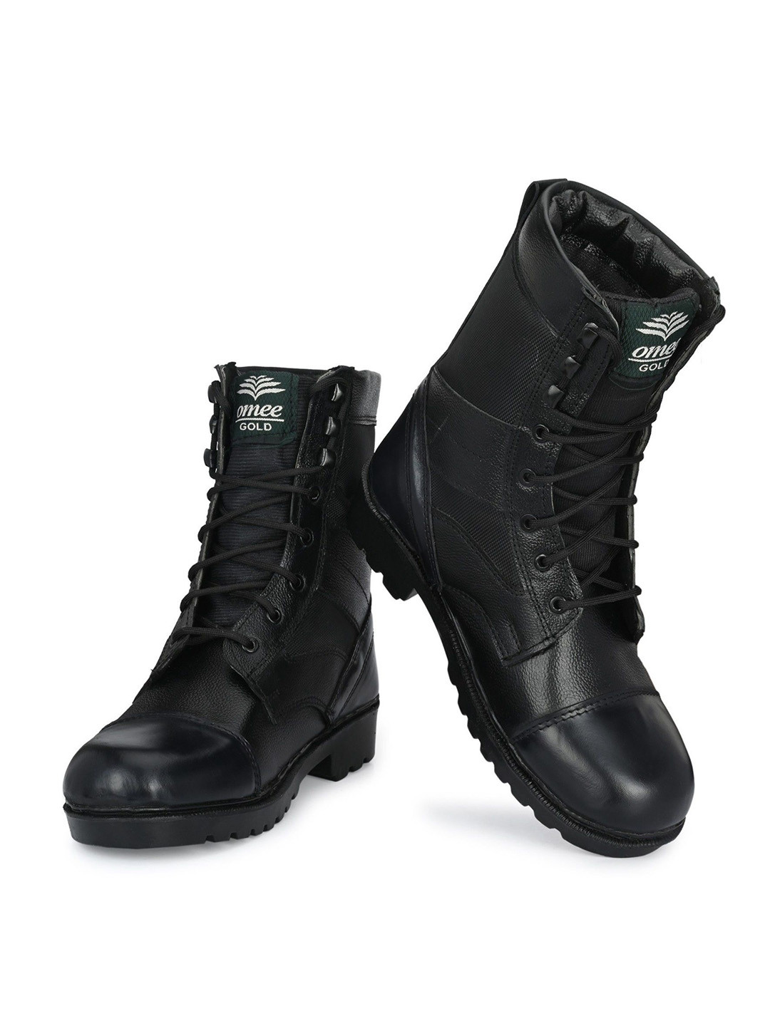 omee gold Men Genuine Leather NCC Military Army Boots