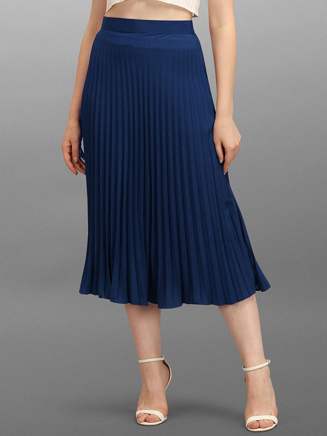 Pinly Midi Pleated Skirt