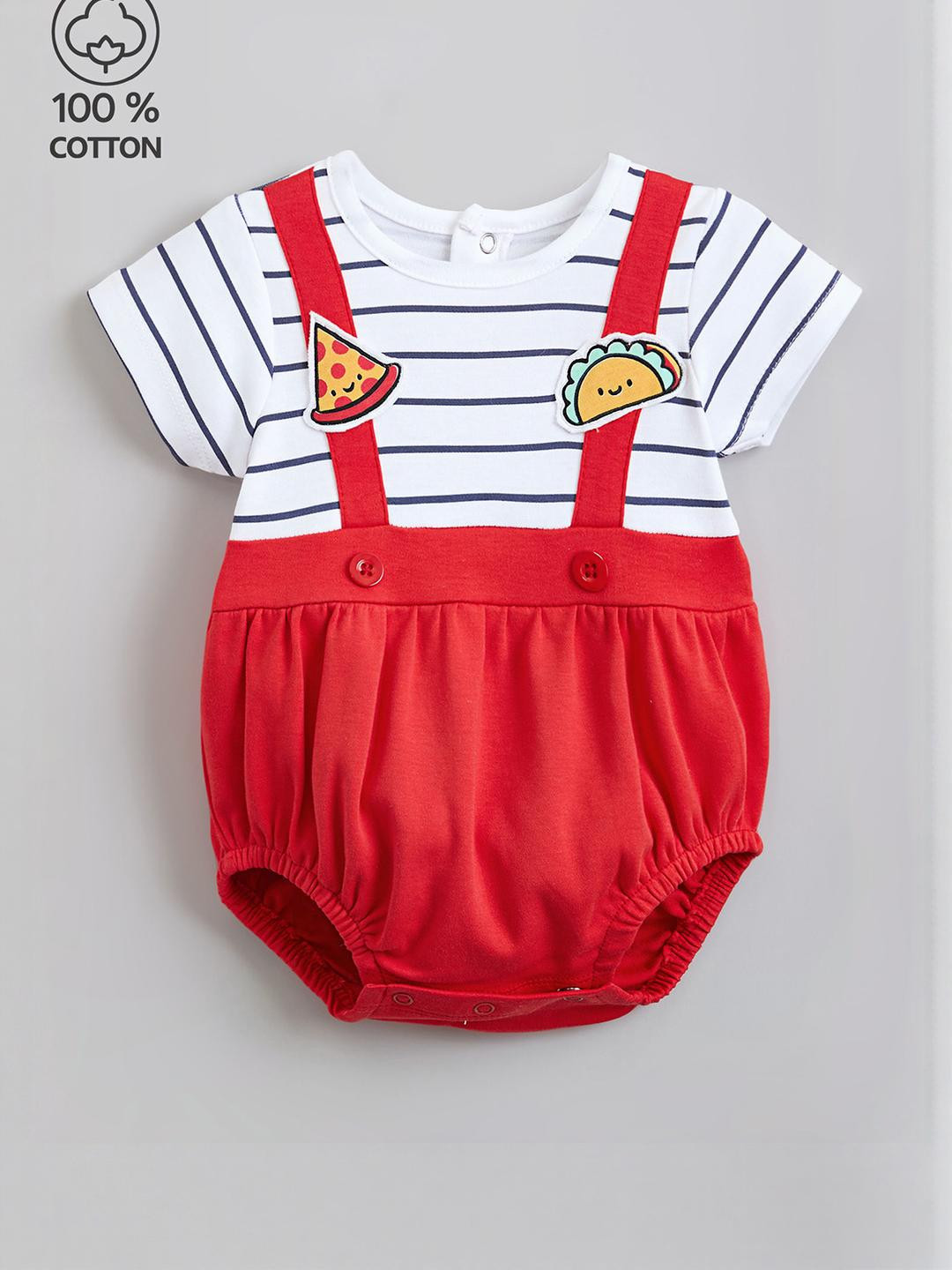 Hopscotch Girls Red Cotton Applique Onesie
