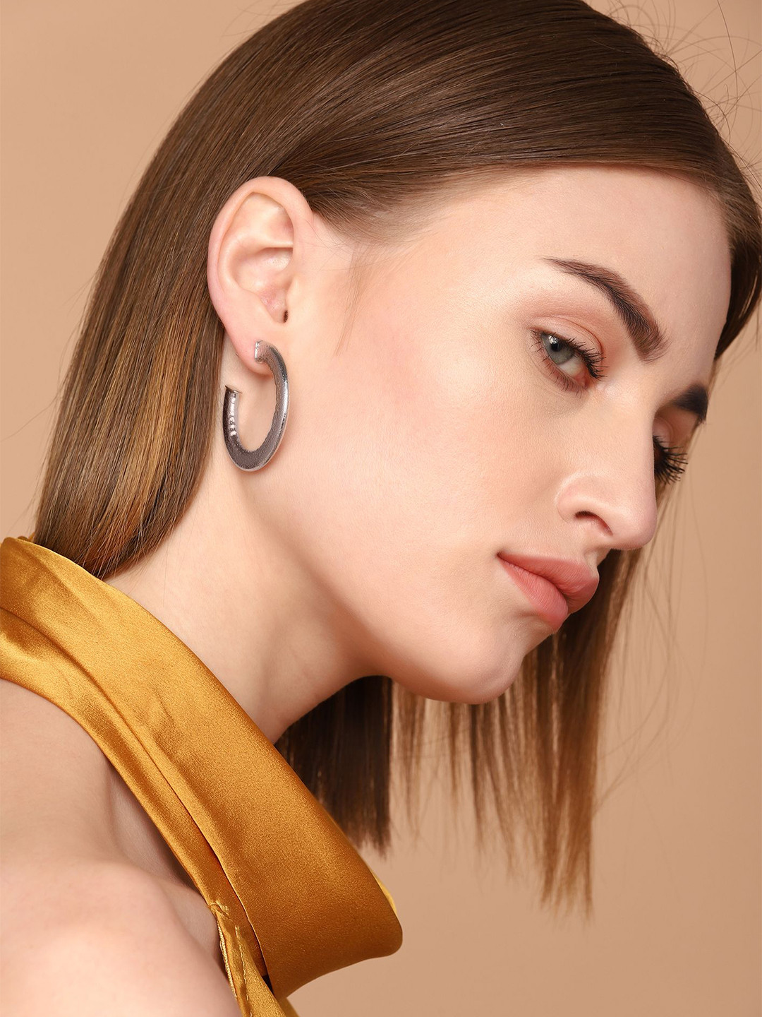 LULU & SKY  Semi Circular Shaped Half Hoop Earrings