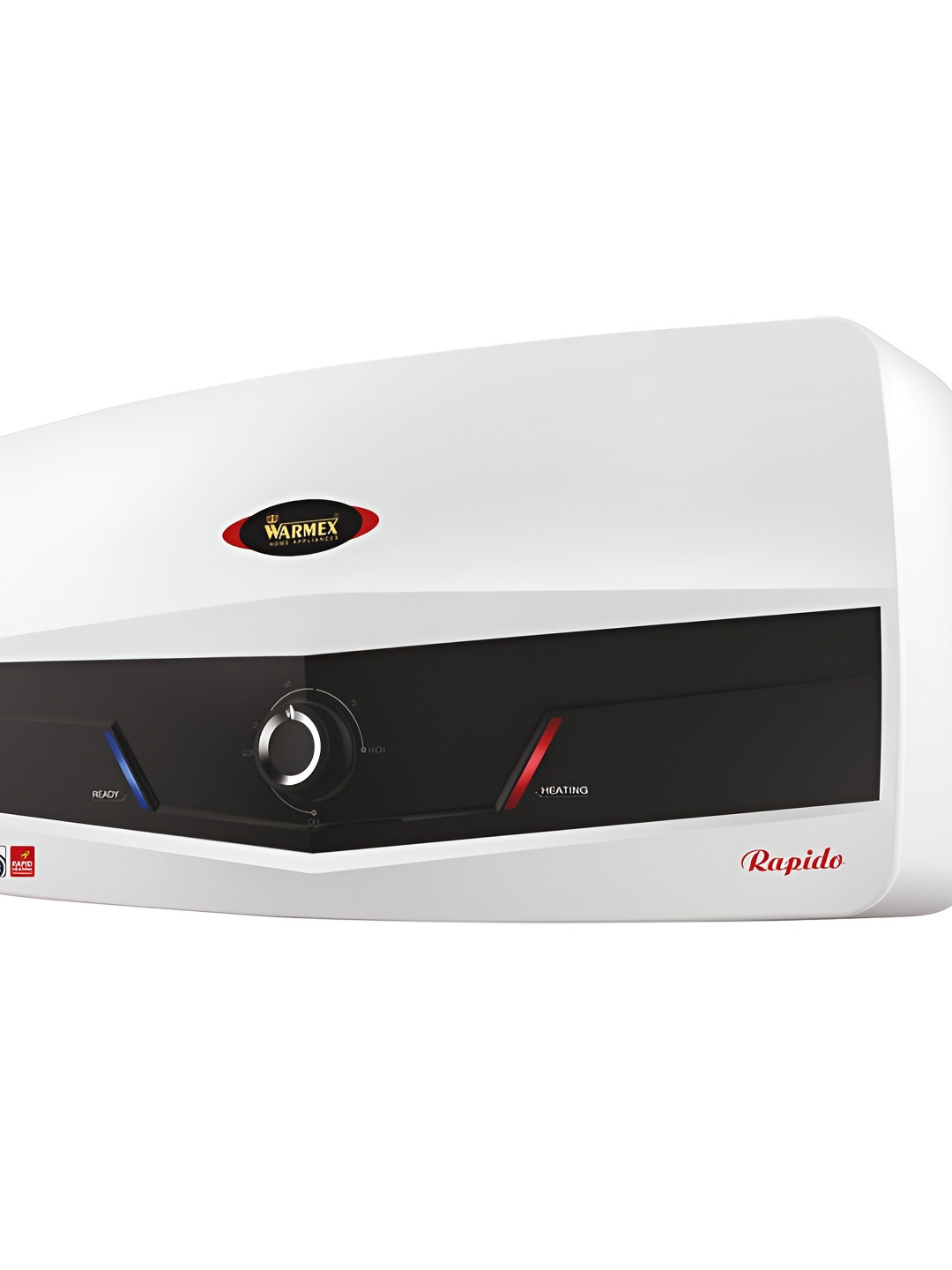 Warmex Home Appliances White & Black Stainless Steel Electric Horizontal Water Heater- 30L