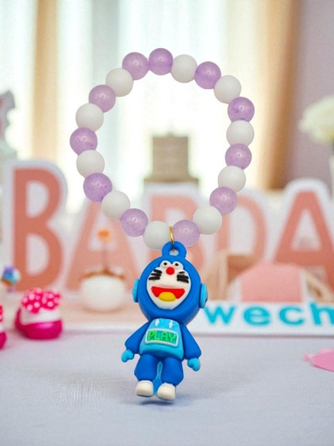 SAPRAA TRENDS Kids Artificial Beaded Doremon Charm Bracelet
