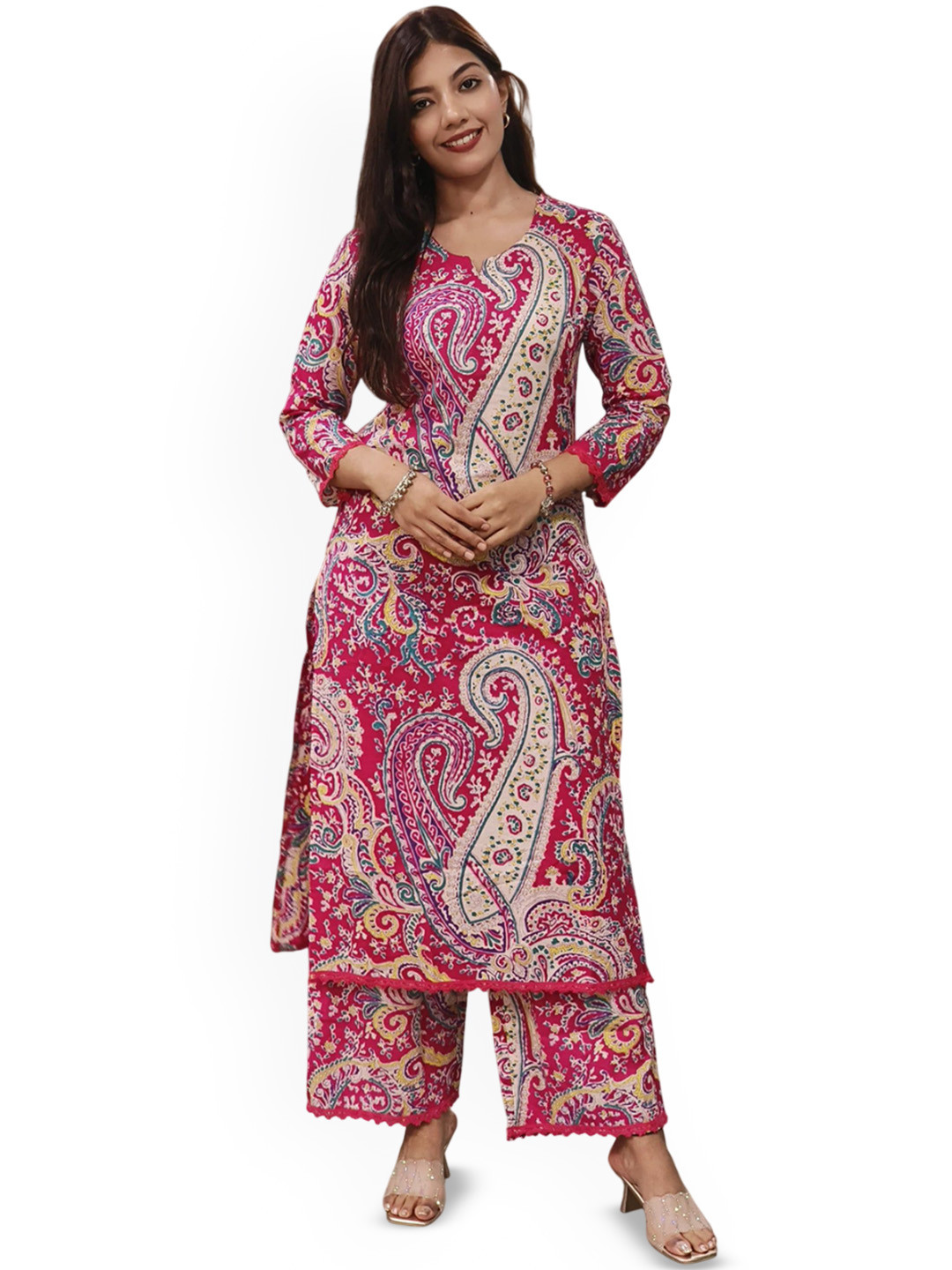 MARKHYA WALA Women Paisley Printed Kurta with Trousers