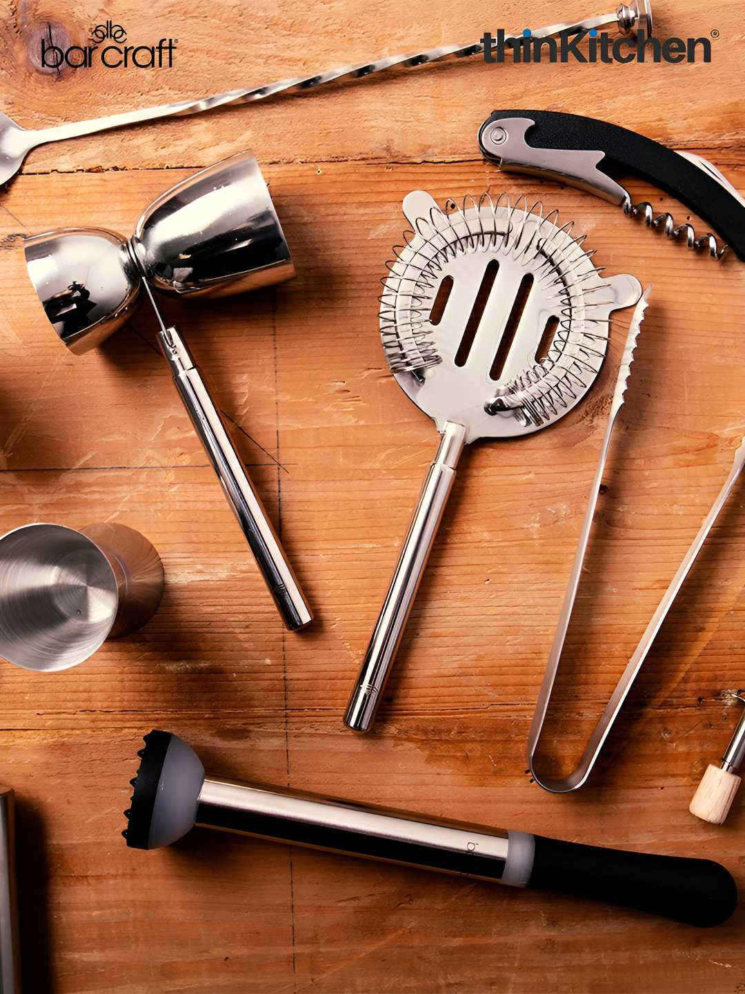 BarCraft Stainless Steel Corkscrews