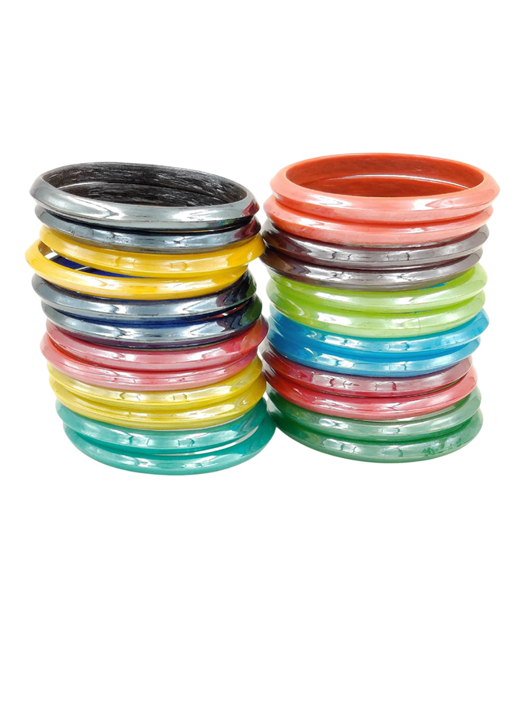 AABHAYA ARTS Set of 12 Round Shaped Glass Bangles