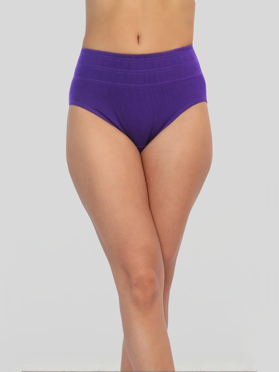 Glamoras Women Pack Of 2 Cotton Broad Band Tummy Tucker Control Panty