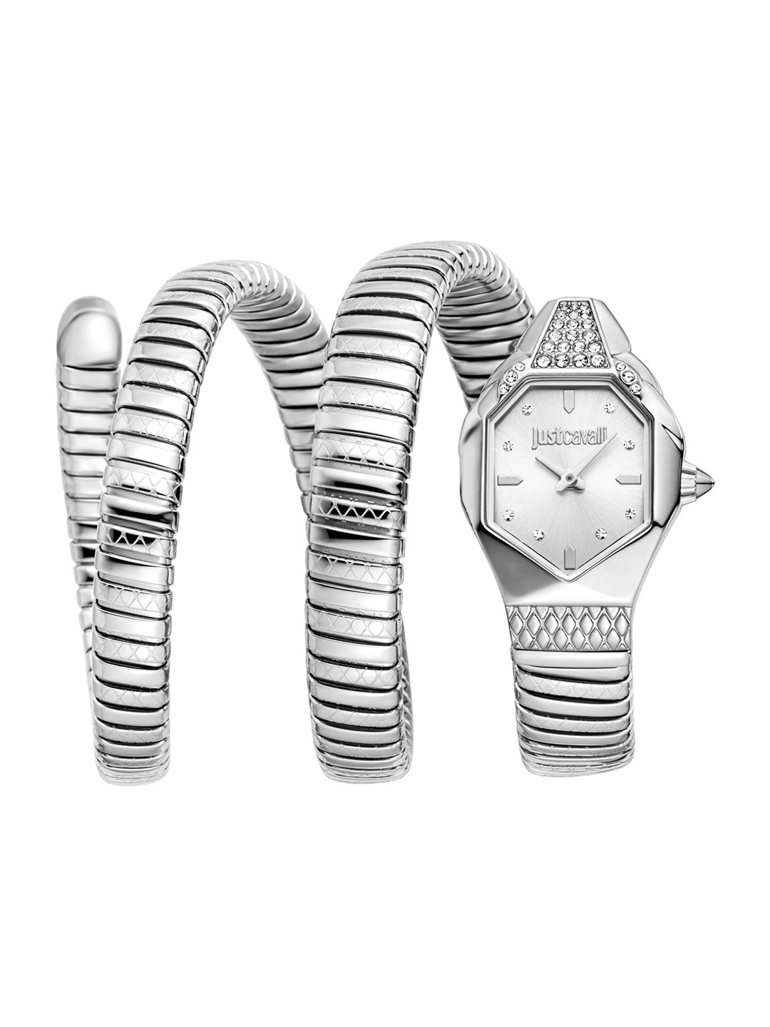 Just Cavalli Ambra Women Stainless Steel Wrap Around Straps Analogue Watch JC1L370M0015
