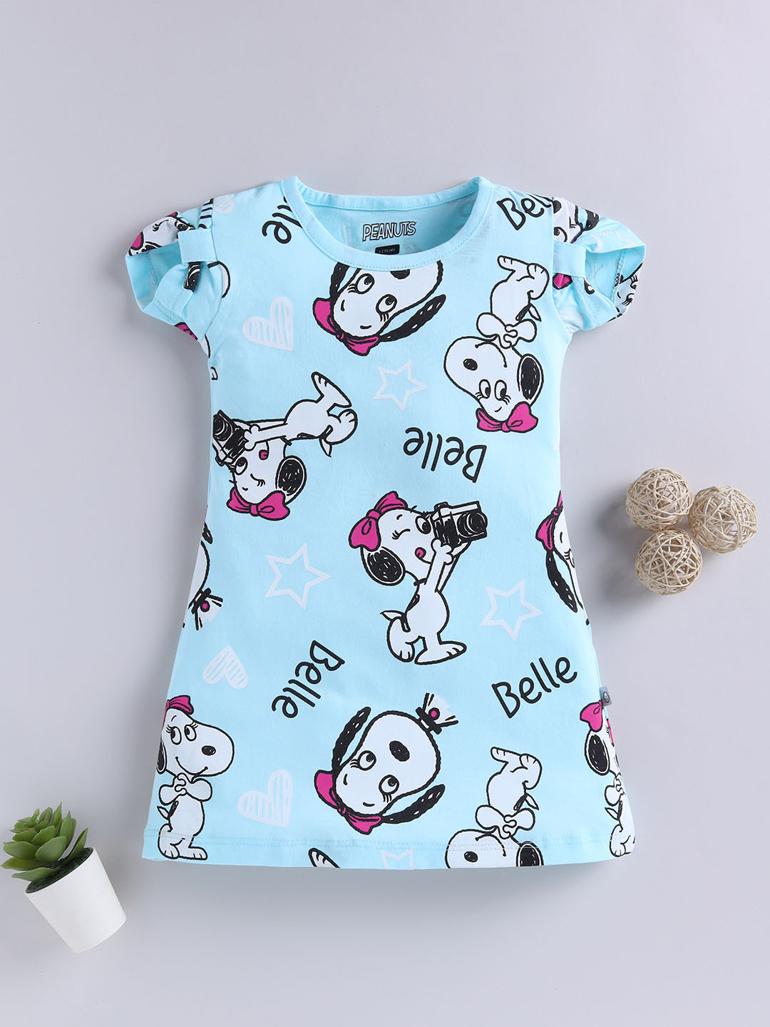 YK X Tinyo Girls Print A-Line Dress