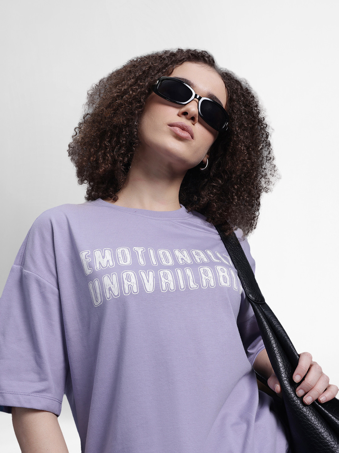 The Roadster Life Co. Typography Print Drop-Shoulders Oversized Longline T-shirt