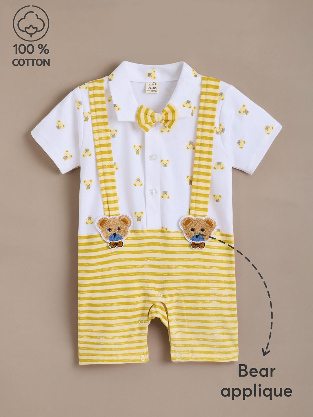 Hopscotch Bear Buddy Cotton Applique Romper