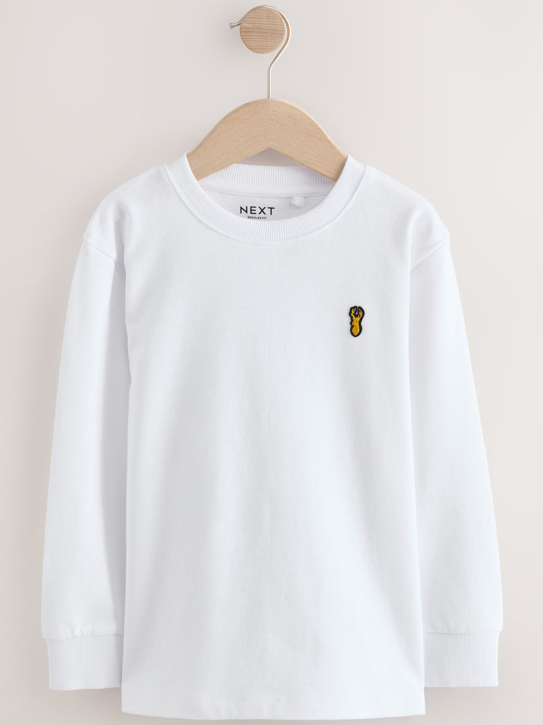 NEXT Boys Long Sleeve Pure Cotton Cosy Stag T-shirt